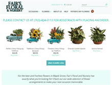 Tablet Screenshot of fairsfloral.com